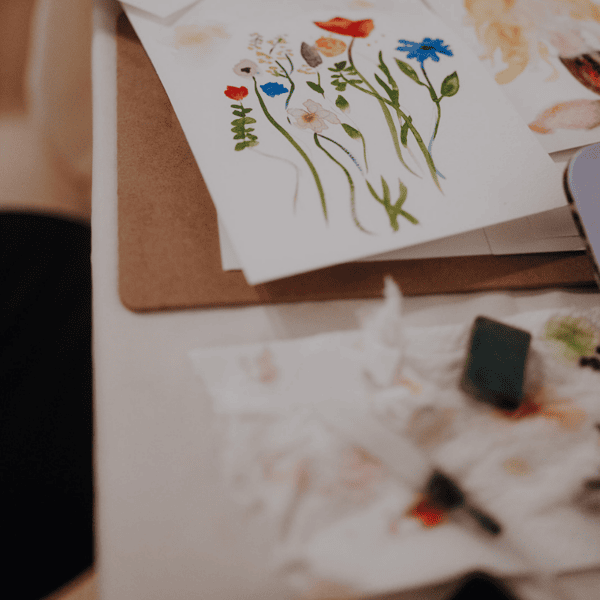 Aquarellkurs mit Weinprobe