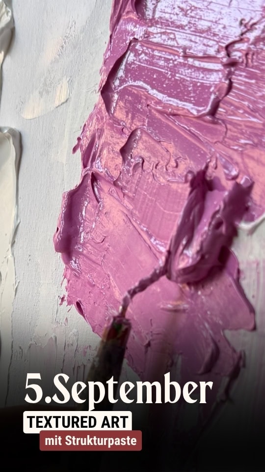 Textured Art mit Strukturpaste - abstraktes Kunstwerk auf Leinwand in Köln